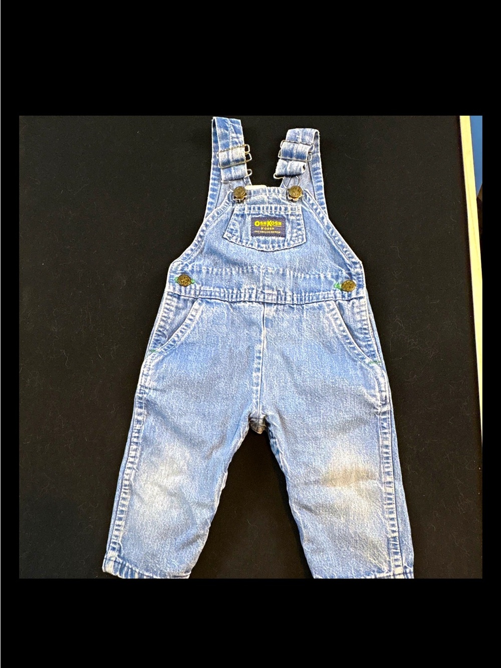 Vintage OshKosh B'gosh Light Wash Denim Overalls 18 months made in USA